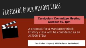 Proposal for Black History Class at WSFCS School Board Curriculum Meeting